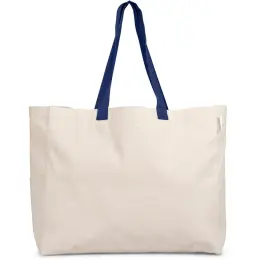 Kooshty Barbados Large Cotton Beach Bag Navy